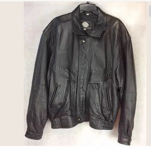 Pop’s Leather Men’s Lambskin Bomber Flight Jacket